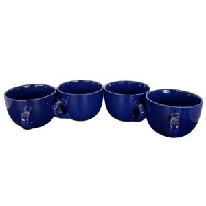 Blue Ceramic Coffee Mug Set